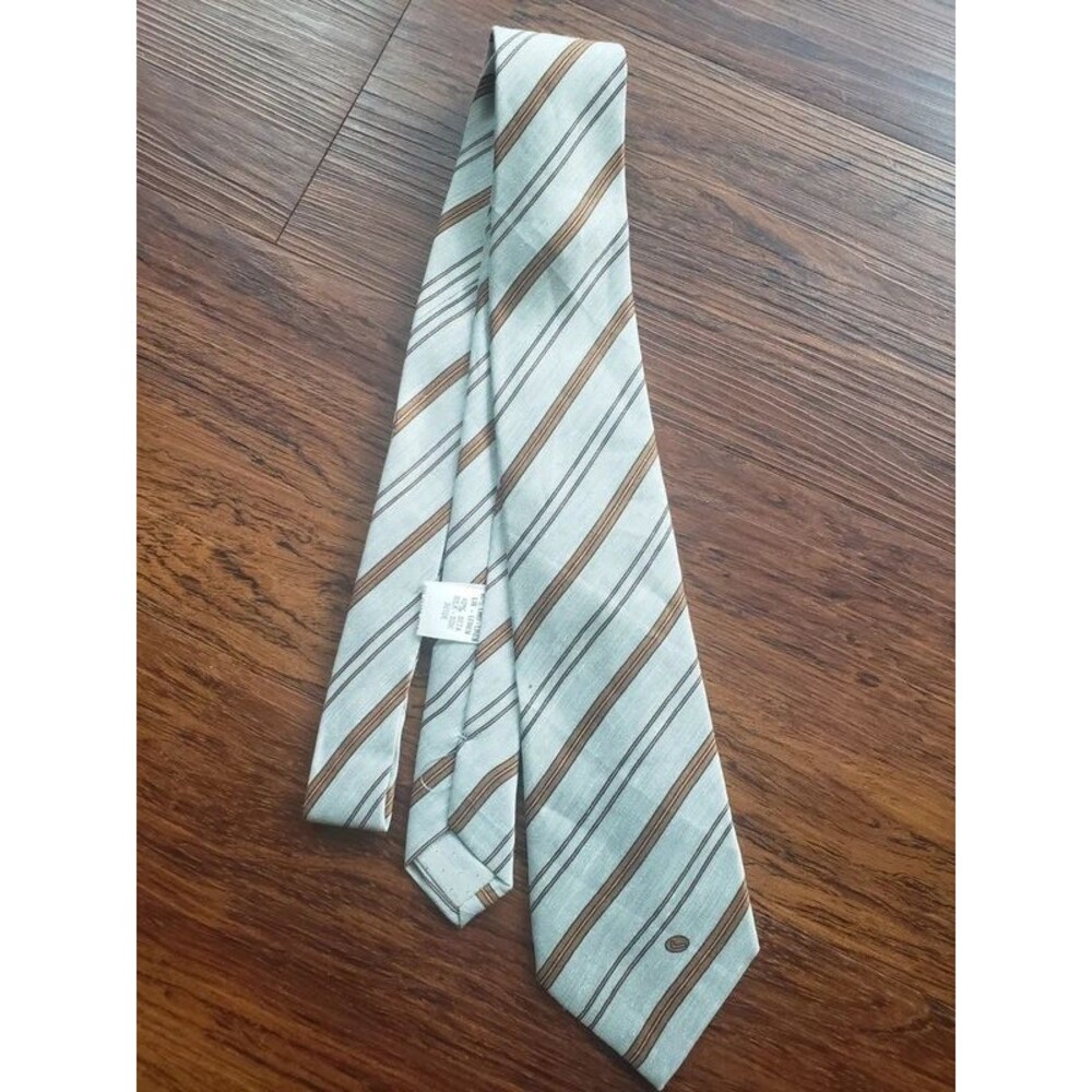 Lancel Paris Mens Tie silk linen